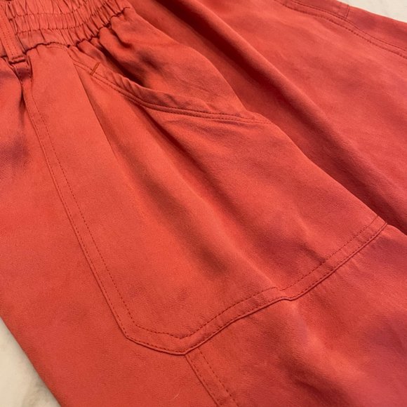 Loft Petites Short Orange Rust Colored Skirt With Pockets Size Small - Picture 5 of 7